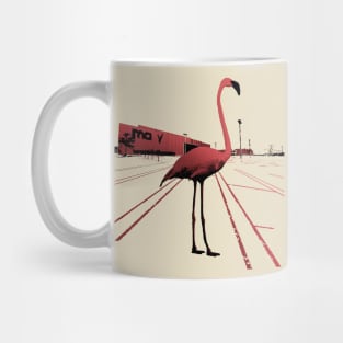 A Flamingo at the mall parking lot Mug